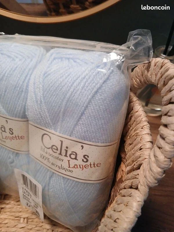 4 novelos de lã azul para bebê célia's 50gr novo – photo 4